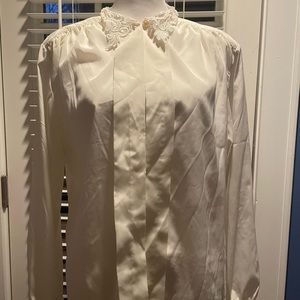 Vtg 80s Blouse With Amazing Collar